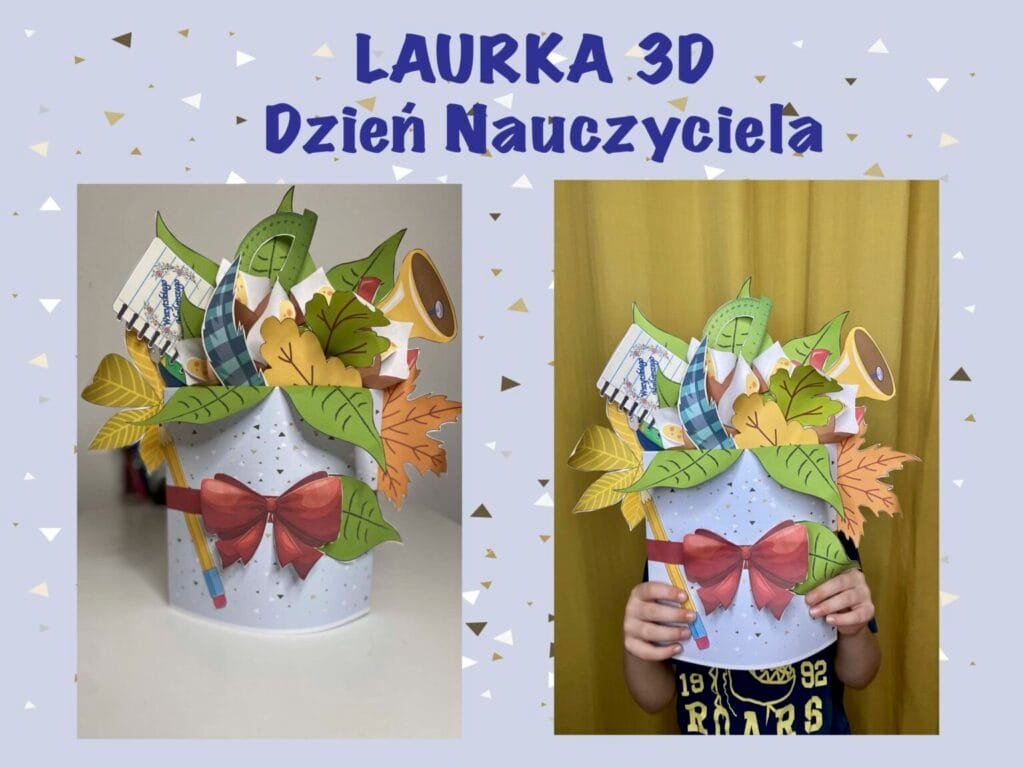 Laurka 3D na Dzień Nauczyciela do druku